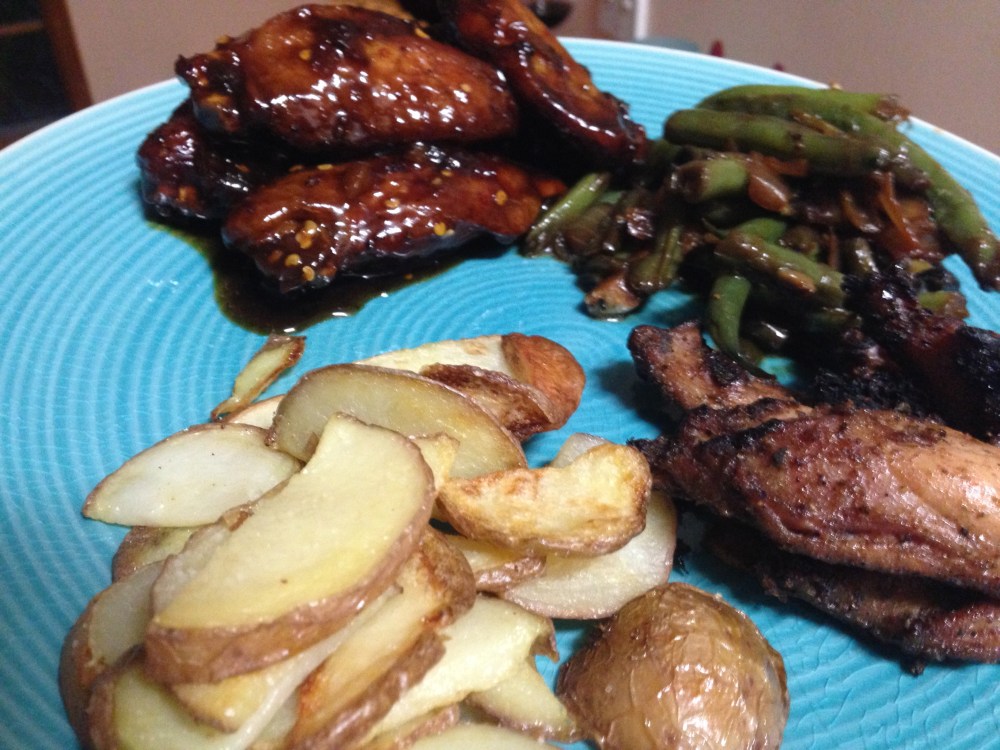 BBQ Asian Chicken with ginger beans